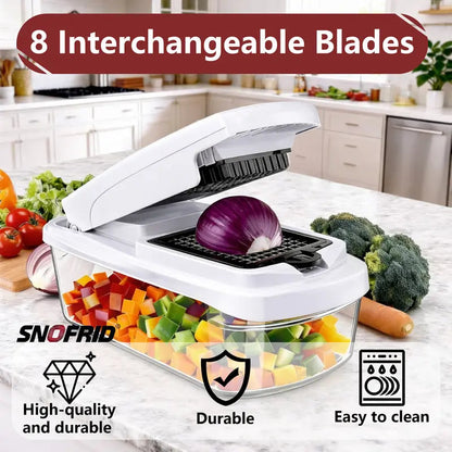 Snofrid 15-in-1 Vegetable Chopper, Multifunction Food Slicer & Dicer