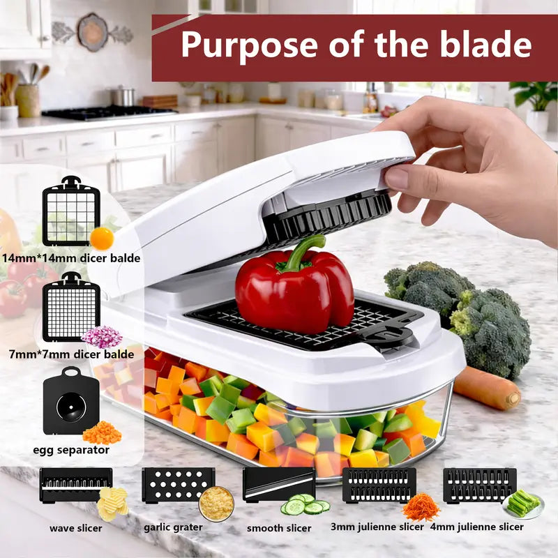 Snofrid 15-in-1 Vegetable Chopper, Multifunction Food Slicer & Dicer