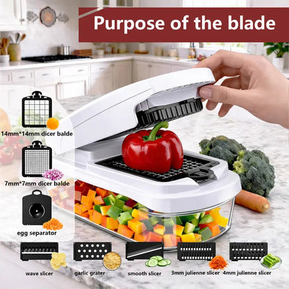 Snofrid 15-in-1 Vegetable Chopper, Multifunction Food Slicer & Dicer