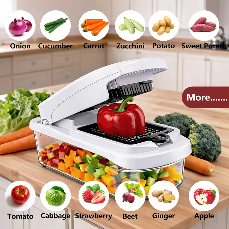 Snofrid 15-in-1 Vegetable Chopper, Multifunction Food Slicer & Dicer