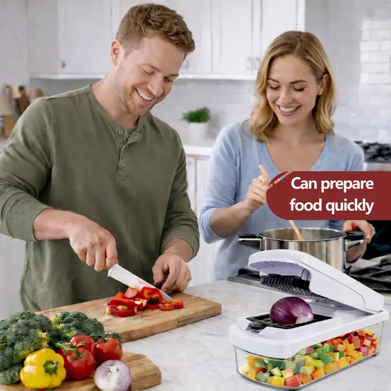 Snofrid 15-in-1 Vegetable Chopper, Multifunction Food Slicer & Dicer