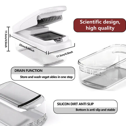 Snofrid 15-in-1 Vegetable Chopper, Multifunction Food Slicer & Dicer