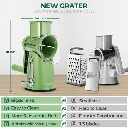 SUSTEAS Handheld Grater, Multifunction Cheese & Vegetable Grater