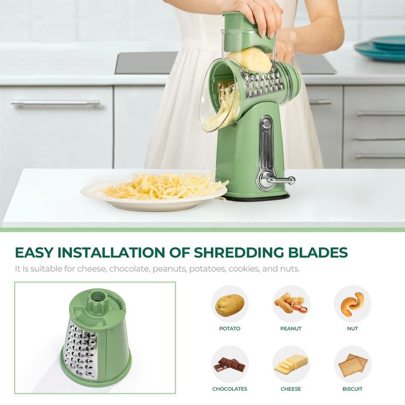 SUSTEAS Handheld Grater, Multifunction Cheese & Vegetable Grater