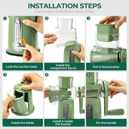 SUSTEAS Handheld Grater, Multifunction Cheese & Vegetable Grater