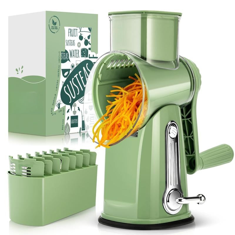 SUSTEAS Handheld Grater, Multifunction Cheese & Vegetable Grater
